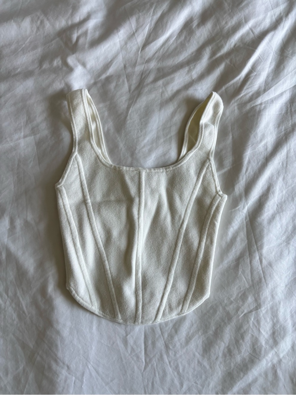 Wilfred Cream Sculpted Tank Top